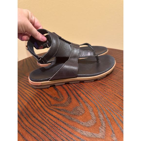 Sorel Women's Torpeda Ankle Strap Sandal size 6.5  black - Picture 1 of 6